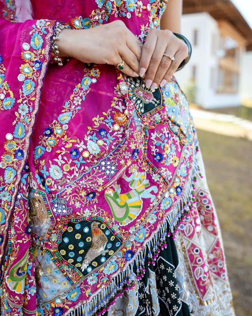 Kesariya Navratri Lehenga choli