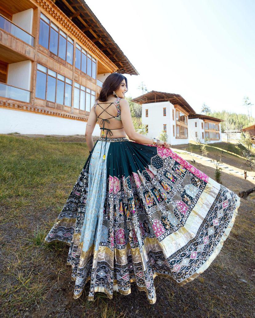 Kesariya Navratri Lehenga choli