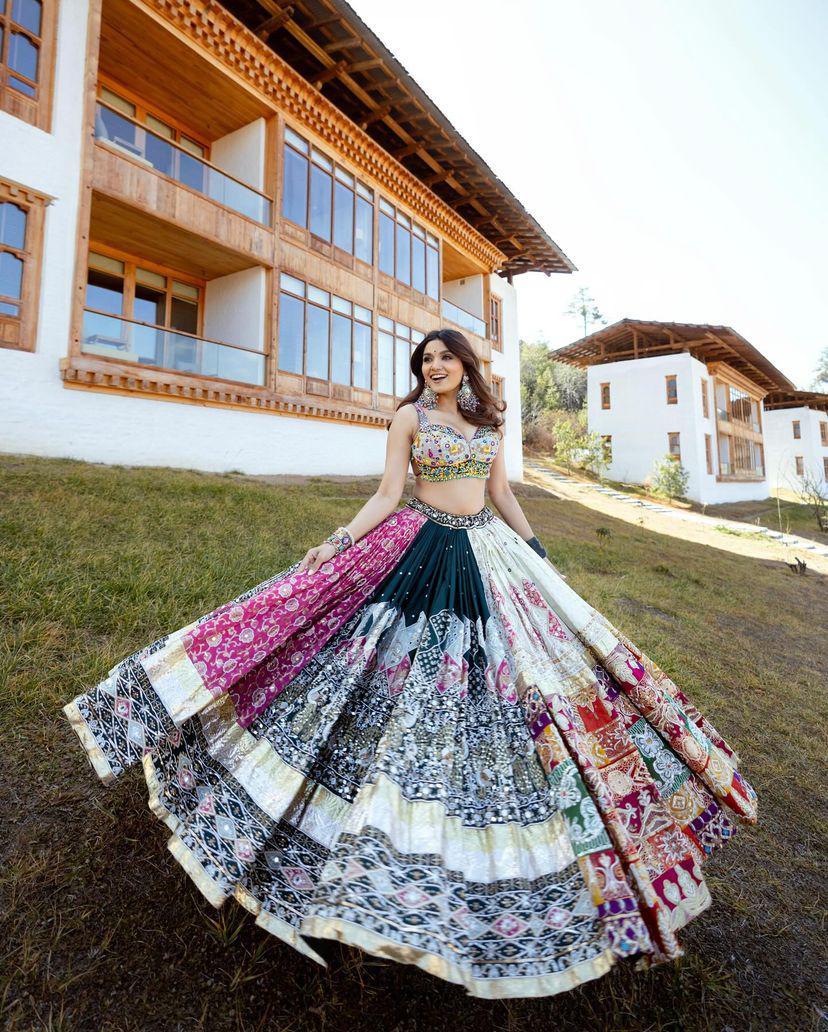 Kesariya Navratri Lehenga choli