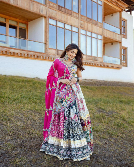 Kesariya Navratri Lehenga choli