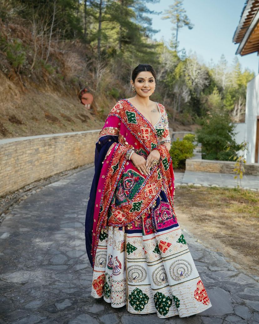 Sparkle Mirror Navratri Lehenga choli