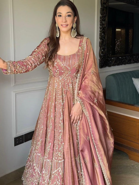 Maayeri Rose Pink Gharana Set