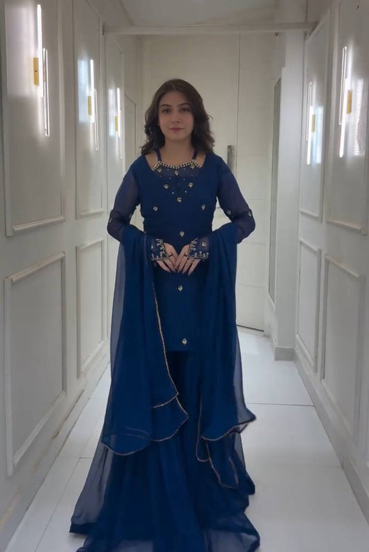 Gulnoor Sharara Salwar Suit  Set