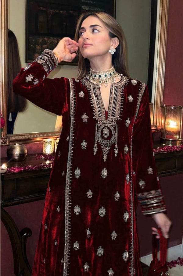 Festive Velvet Glow Palazzo Set