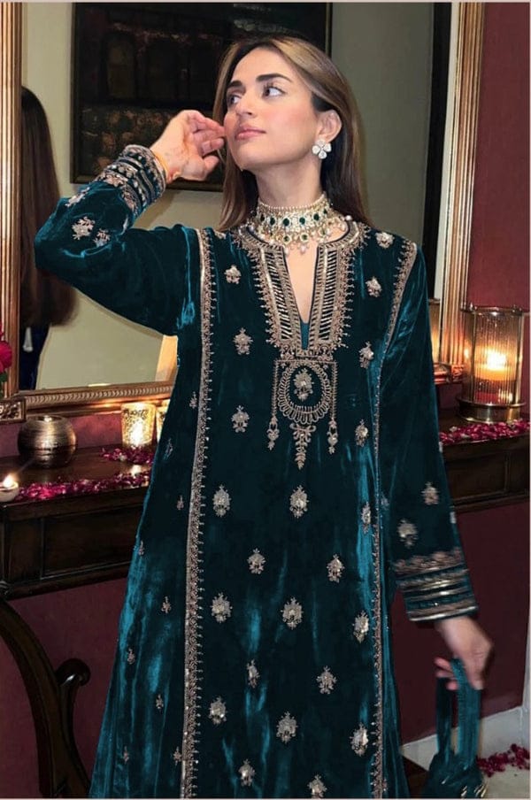 Festive Velvet Glow Palazzo Set