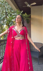 Pink Fuchsia Flair Three Piece Jacket Set