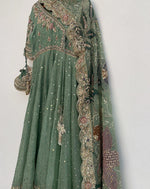Enchanted Lush Leaf Gown With Dupatta
