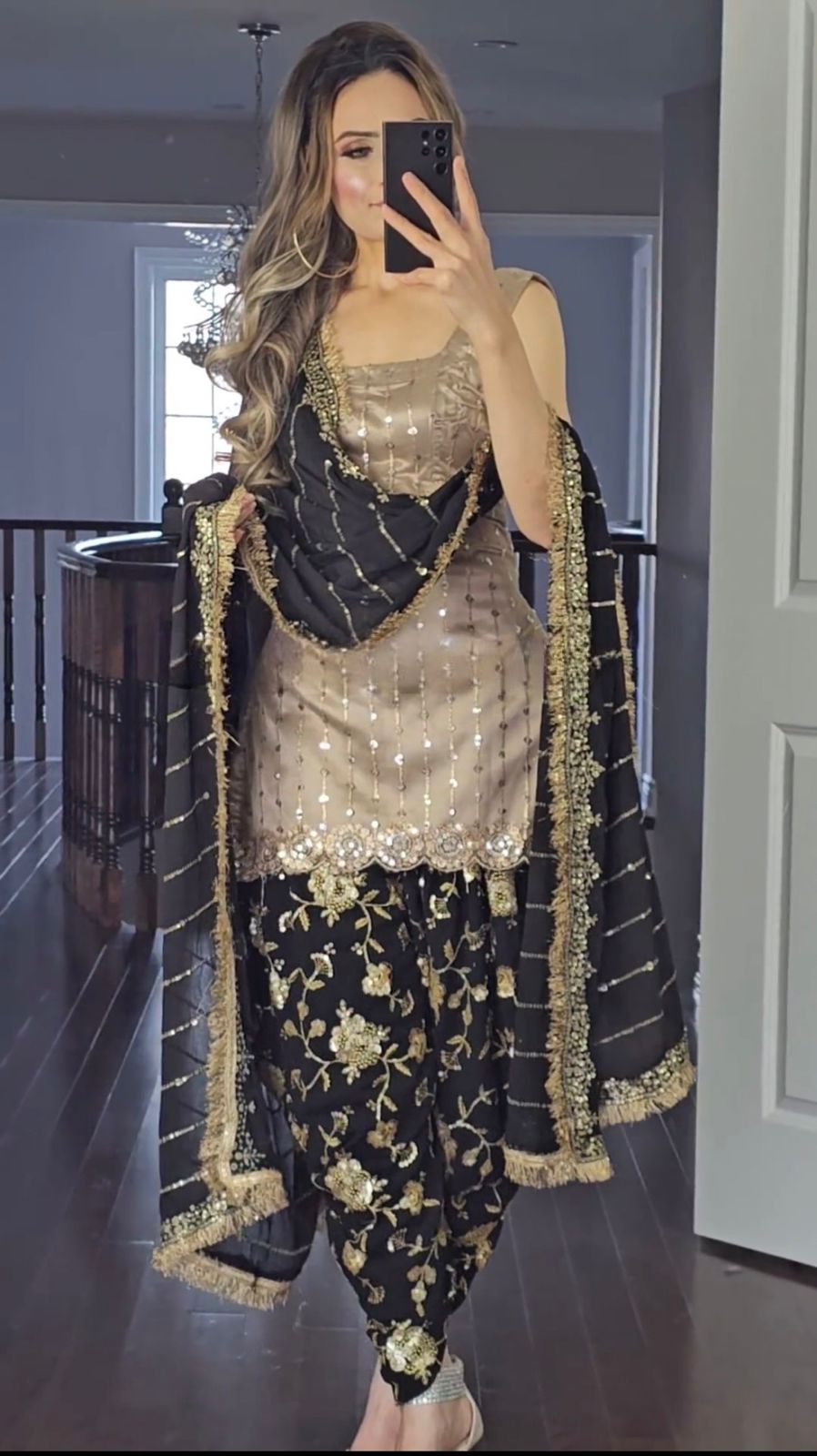Royal Resham Dhoti Salwar Suit