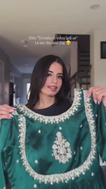 Dil-e-Gulnaar Green Anarkali Suit Set