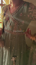 Enchanted Lush Leaf Gown With Dupatta