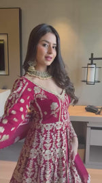Gulnaz Zari Hot Pink Lehenga