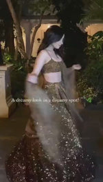 Golden Aura Dazzling Silk Lehenga Set