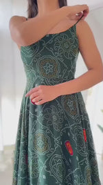 Bandhej Bloom Anarkali Dress