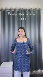 Midnight Indigo Jodha Kurti