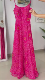 Bandhej Bloom Anarkali Dress