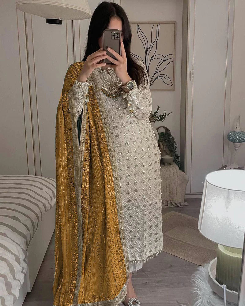 Needlecrafted Ornated Salwar Set